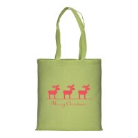 Recycling Weihnachtstasche melange hellgrün im...