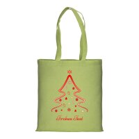 Recycling Weihnachtstasche melange hellgrün im...