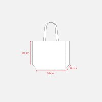 PP Non Woven Tasche 50x40x12 cm - schwarz bedruckt mit Logo