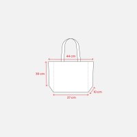 PP Non Woven Tasche 44x30x10 cm - rot bedruckt mit Logo