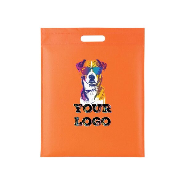 Non-Woven Tasche - inkl. Werbedruck - Format 34x42 cm - 80 g/m² - Griffloch - Orange