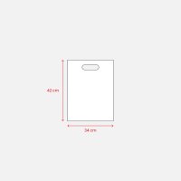 PP Non Woven Tasche 34x42 cm - grau bedruckt mit Logo