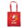 Non-Woven Tasche mit kurzen Griffen im Format 38x42cm - rot - Motiv: Santa