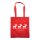 Non-Woven Tasche mit kurzen Griffen im Format 38x42cm - rot - Motiv: Elche