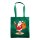 Non-Woven Tasche mit kurzen Griffen im Format 38x42cm - grün - Motiv: Santa