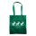 Non-Woven Tasche mit kurzen Griffen im Format 38x42cm - grün - Motiv: Elche