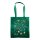 Non-Woven Tasche mit kurzen Griffen im Format 38x42cm - grün - Motiv: Merry Christmas