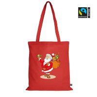 Weihnachtstasche Fairtrade rot im Standard-Format 38x42...
