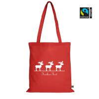 Weihnachtstasche Fairtrade rot im Standard-Format 38x42...
