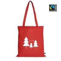 Weihnachtstasche Fairtrade rot im Standard-Format 38x42...