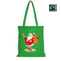 Weihnachtstasche Fairtrade grün im Standard-Format...