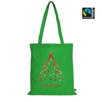 Weihnachtstasche Fairtrade grün im Standard-Format...