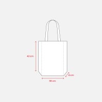 Weihnachtstasche - Format 38+8x42cm - Boden- & Seitenfalte - 220g/m² - Motiv Santa - rot