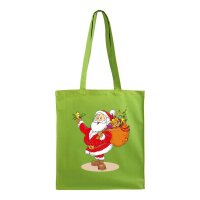 Weihnachtstasche grün im Format 38+8x42 mit langen...