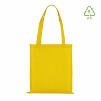 Non-Woven Tasche mit kurzen Griffen im Format 38x42cm - gelb