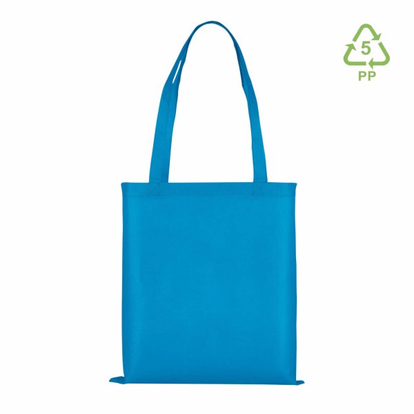 Non-Woven Vliestaschen mit zwei langen Henkeln - Format 38x42 cm - hellblau