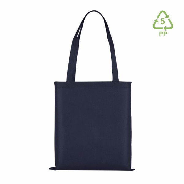 Non-Woven Vliestaschen mit zwei langen Henkeln - Format 38x42 cm - dunkelblau