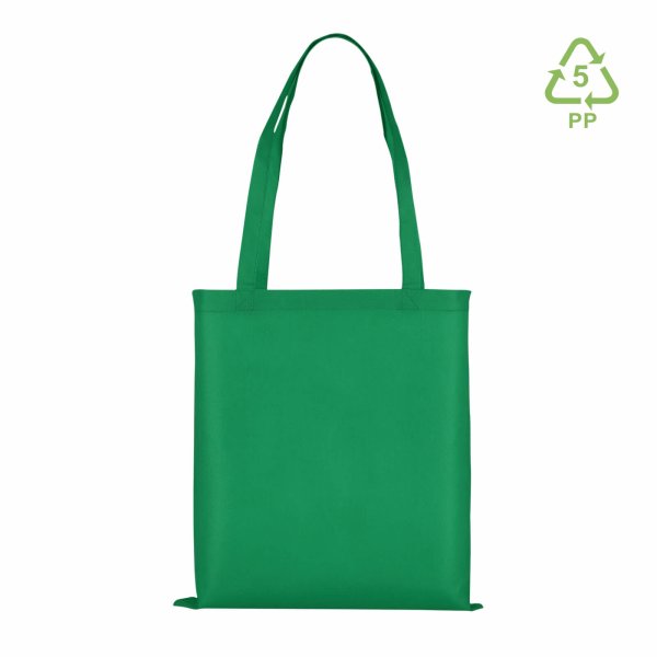 Non-Woven Vliestaschen mit zwei langen Henkeln - Format 38x42 cm - grün