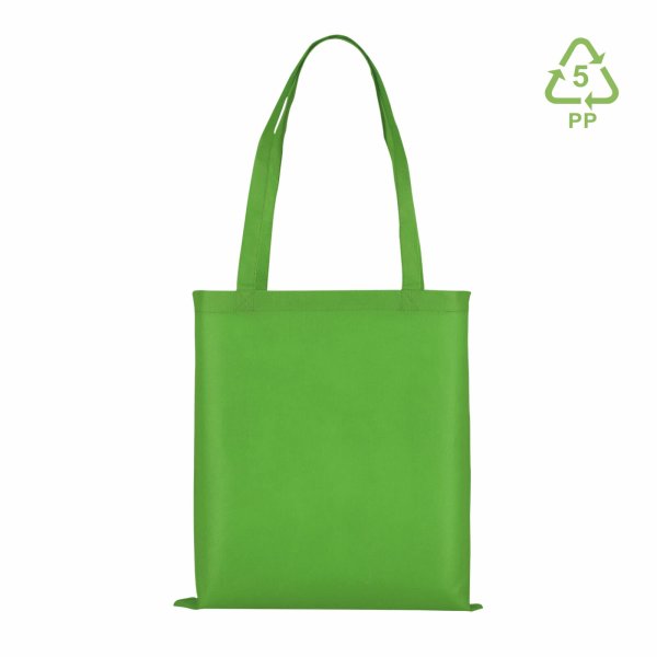 Non-Woven Vliestaschen mit zwei langen Henkeln - Format 38x42 cm - hellgrün