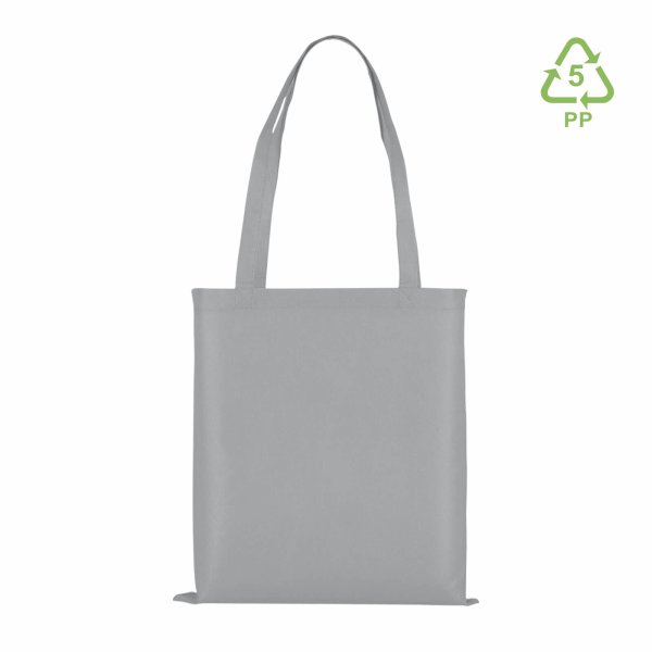 Non-Woven Vliestaschen mit zwei langen Henkeln - Format 38x42 cm - grau