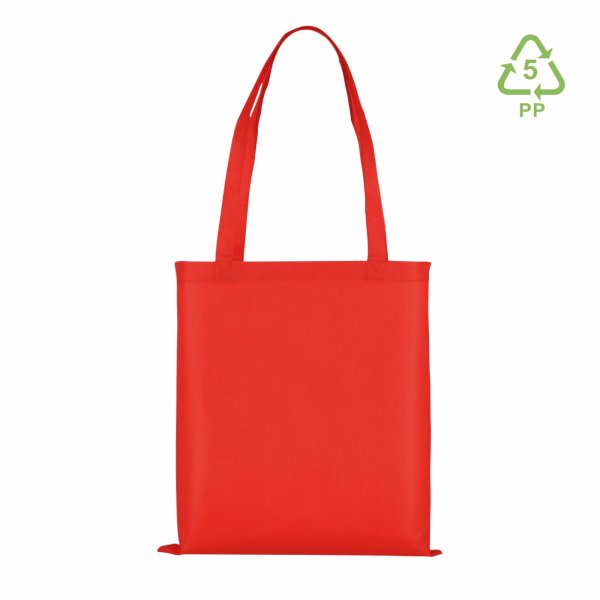 Non-Woven Vliestaschen mit zwei langen Henkeln - Format 38x42 cm - rot