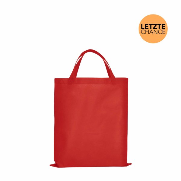 Non-Woven Mini Vliestaschen mit zwei kurzen Griffen - Format 22x26 cm - rot