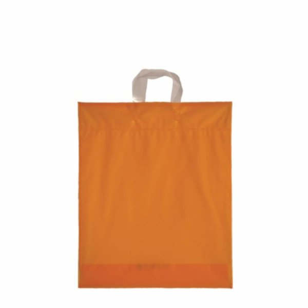 Plastiktasche - Format 30x35+5 cm - VPE 500 Stück- Plastikschlaufen - orange