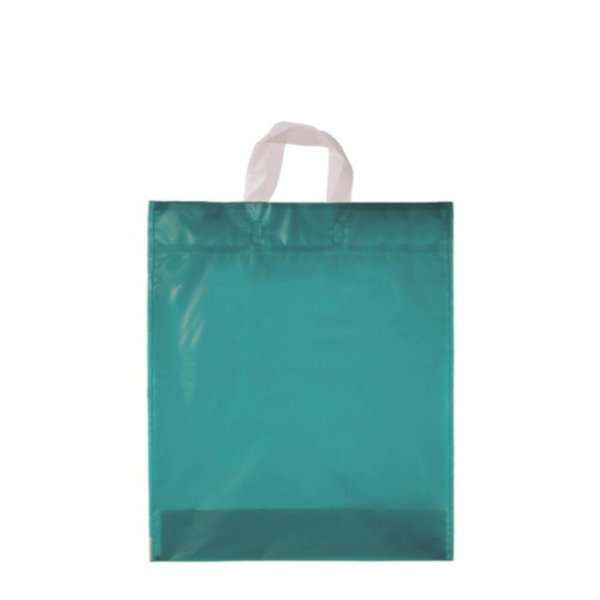 Plastiktasche - Format 30x35+5 cm - VPE 500 Stück- Plastikschlaufen - aquamarinblau