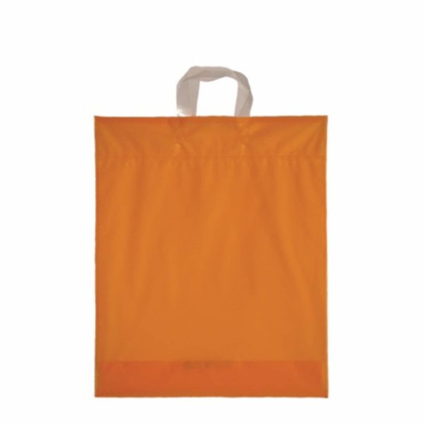 Schlaufentragetasche aus PE-Folie - Format 38x45+05 cm - je VPE 500 Stück -  orange