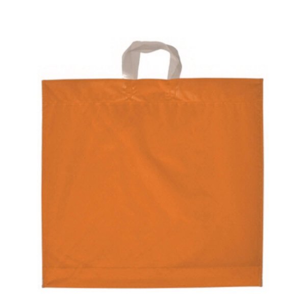 Schlaufentragetasche aus PE-Folie - Format 54x50+05 cm - je VPE 200 Stück -  orange