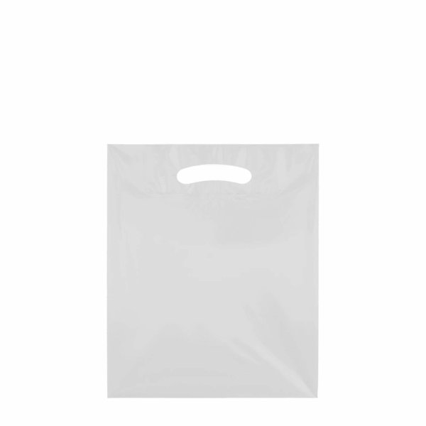 Plastiktasche (LD-PE) mit Griffloch - Format 34x35+4 cm - VPE 500 Stück - weiß
