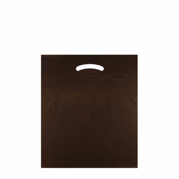 Plastiktragetasche blickdicht aus LD-PE-Folie mit Griffloch - Format 38x45+05 cm - je VPE 500 Stück - schwarz