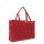Filztragetasche - Format 45+15x33 cm - lange Griffe, Druckknopf & verstärktem Boden - rot