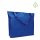 Vliestragetasche Non-Woven mit Bodenfalte langen Henkeln und Reissverschluss - Format 50+12x40 cm - royalblau