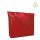 Vliestasche Non-Woven mit Bodenfalte und Reißverschluss - Format 50+12x40 cm - rot