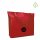 Vliestasche Non-Woven mit Bodenfalte und Reißverschluss - Format 50+12x40 cm - rot - bedruckt