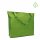 Vliestasche Non-Woven mit Bodenfalte und Reißverschluss - Format 50+12x40 cm - grün