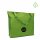 Vliestasche Non-Woven mit Bodenfalte und Reißverschluss - Format 50+12x40 cm - grün - bedruckt
