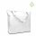 Vliestasche Non-Woven mit Bodenfalte und Reißverschluss - Format 50+12x40 cm - weiß